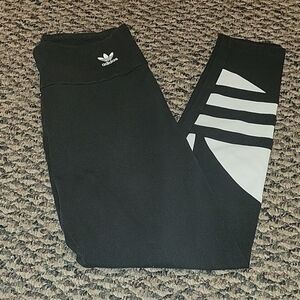 Adidas Womans Black and White Leggings